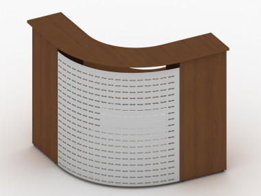 Стойка ресепшн Партнер 1270х1270х1200 Орех &mdash; Аэлита