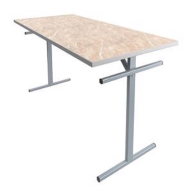 Стол 1500/1800 мм  обеденный  6-ти местный под скамью, столешница пластик — Аэлита