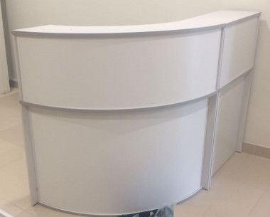 Стойка ресепшн Эдем 1600х900х1170 Пепел — Аэлита