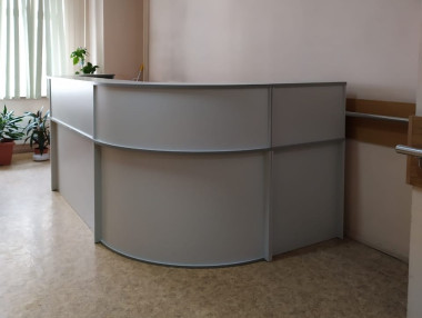 Стойка ресепшн Эдем 2400х1600х1170 Пепел — Аэлита