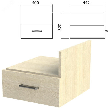Тумба подвесная ТК32 (ниша + ящик)		 — Аэлита