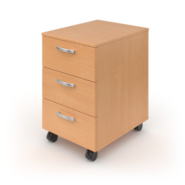 Тумба выкатная 3 ящика б/замка  — Аэлита