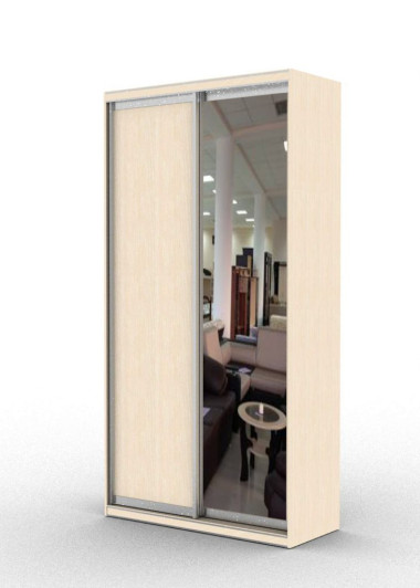 Шкаф-купе двухдверный с 1 зеркалом (модель 2.2) — Аэлита