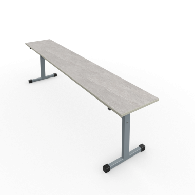 Скамья на металлическом каркасе, сидение МДФ 16мм  — Аэлита