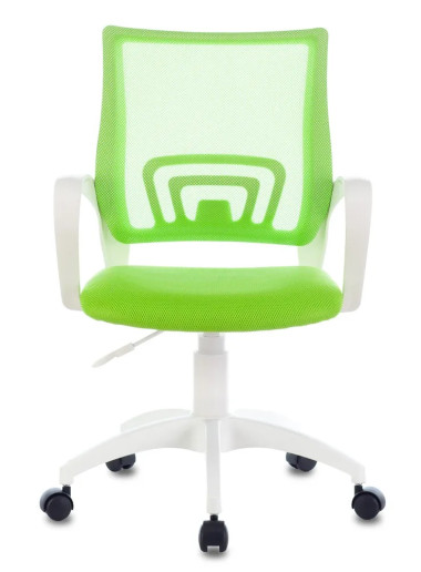 Офисное кресло Бюрократ CH-W695NLT Green/White (зеленая сетка/белый пластик) &mdash; Аэлита