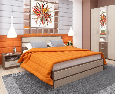 Кровать двуспальная БРАВО  200*140, 200*160 — Аэлита