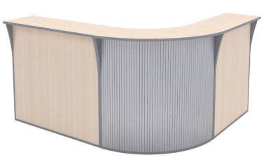 Стойка ресепшн Рива 2190х1890х1150  с роллетой  — Аэлита