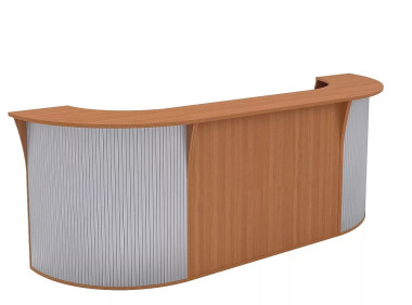 Стойка ресепшн Рива 3140х950х1150 с роллетой  — Аэлита