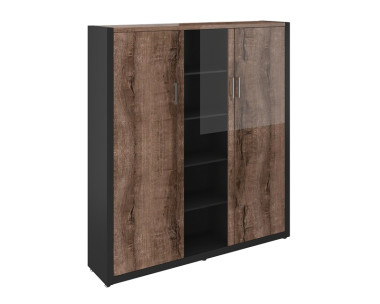 Шкаф со стеклом и гардеробом 1816х400х2000 &mdash; Аэлита