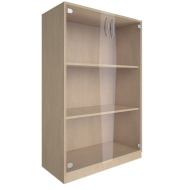 Шкаф средний широкий (2 средние двери стекло)  770х359х1203 — Аэлита