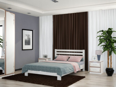 Кровать &quot;Вероника&quot; из натурального дерева  — Аэлита