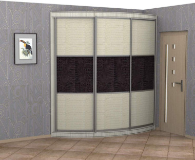 Радиусный шкаф купе PROLINE-2 (3-дверный) 2200*450/600*2350 — Аэлита